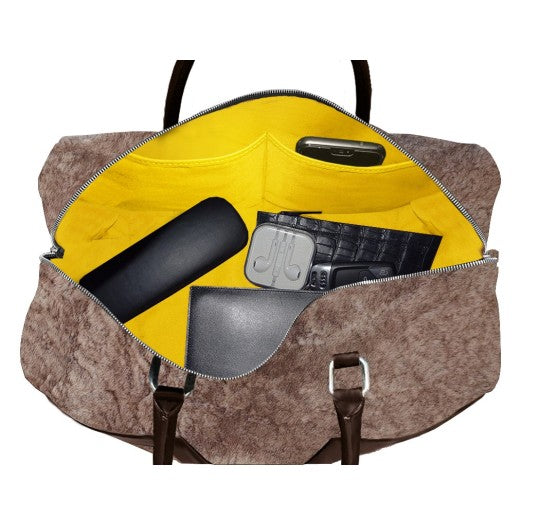 Sac bowling mouton liseré jaune Valière