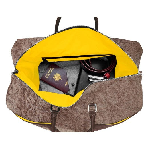 Sac de voyage mouton liseré jaune BréVent